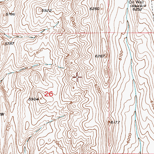 Topographic Map of 05N09E26A___01 Well, MT