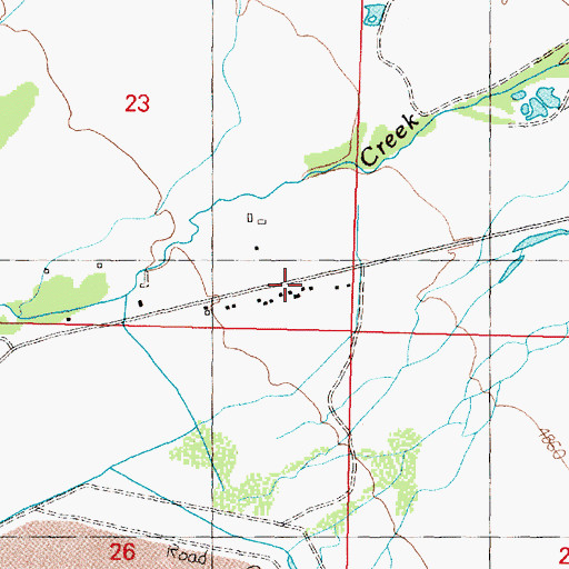 Topographic Map of 05N10W23DD__01 Well, MT
