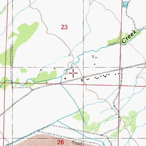 Topographic Map of 05N10W23DC__01 Well, MT