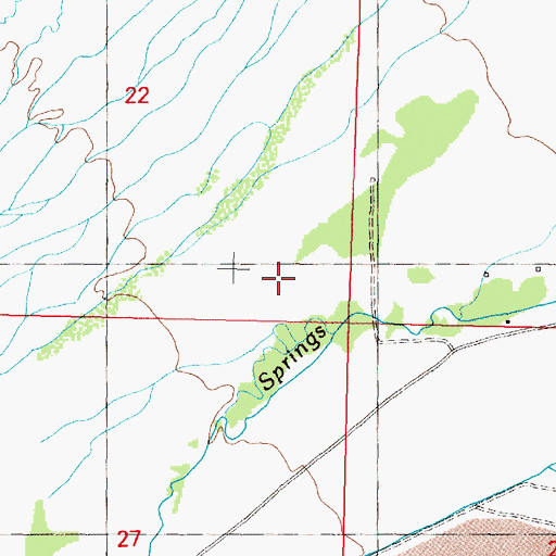 Topographic Map of 05N10W22DD__01 Well, MT