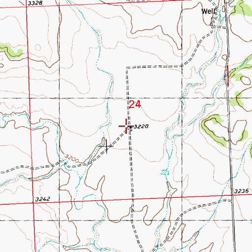 Topographic Map of 05N29E24DBCB01 Well, MT