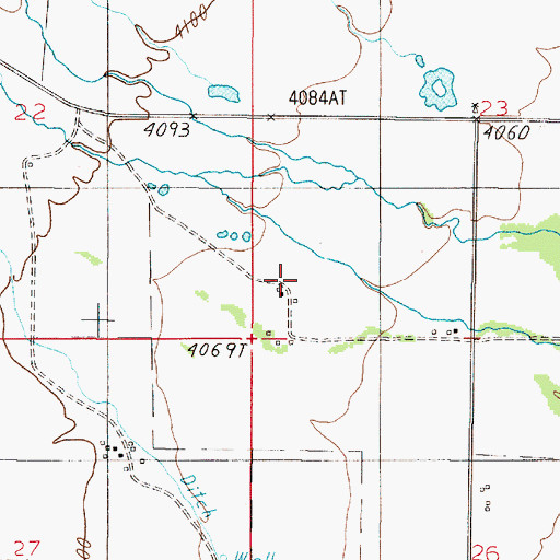 Topographic Map of 05N01E23CC__01 Well, MT