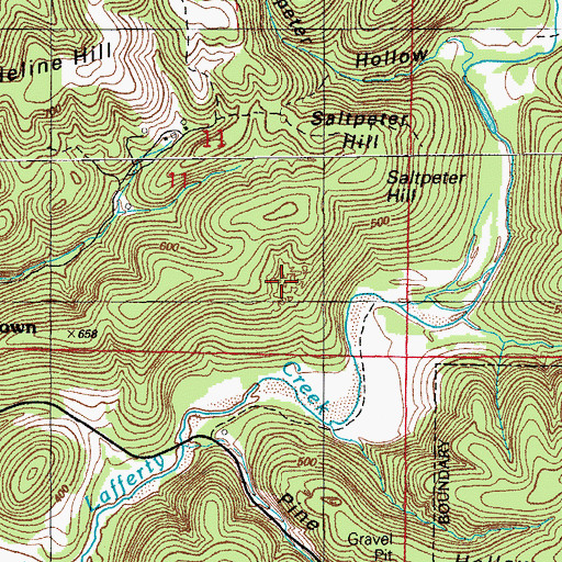 Topographic Map of George Mine, AR