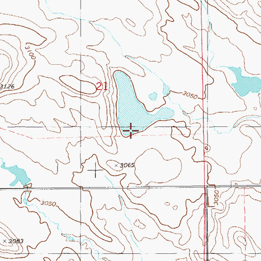 Topographic Map of 05N60E21DB__01 Well, MT