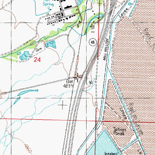 Topographic Map of 05N10W24DA__01 Well, MT