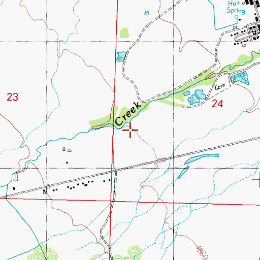 Topographic Map of 05N10W24CB__01 Well, MT