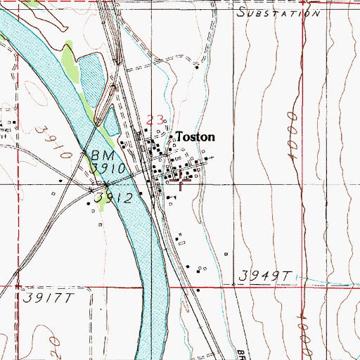Topographic Map of 05N02E23DB__01 Well, MT