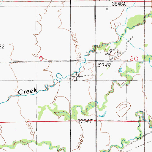 Topographic Map of 05N02E19DA__01 Well, MT