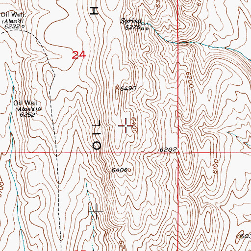 Topographic Map of 05N09E24D___01 Well, MT