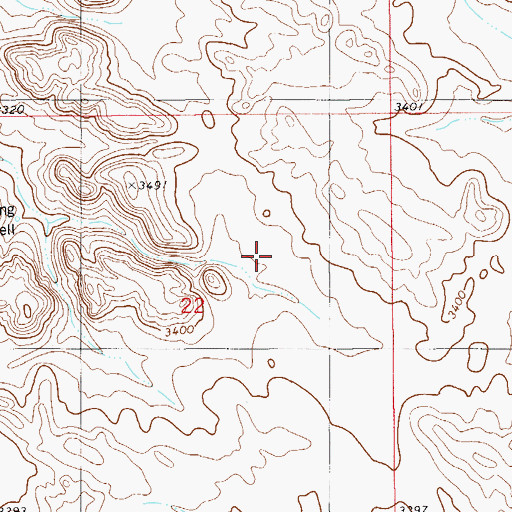 Topographic Map of 05N58E26DA__01 Well, MT