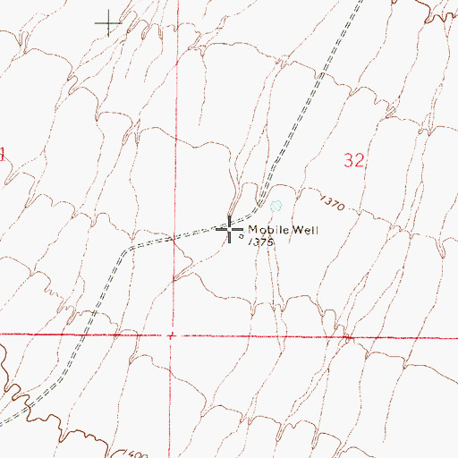 Topographic Map of Mobile Well, AZ
