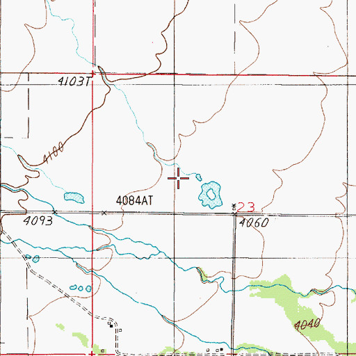 Topographic Map of 05N01E23BD__01 Well, MT