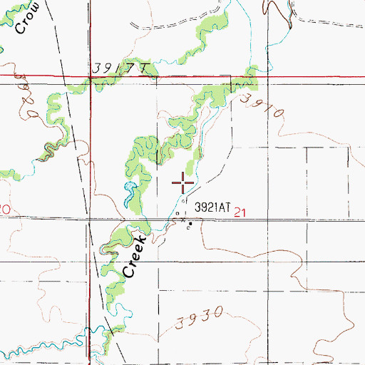 Topographic Map of 05N02E21BD__01 Well, MT