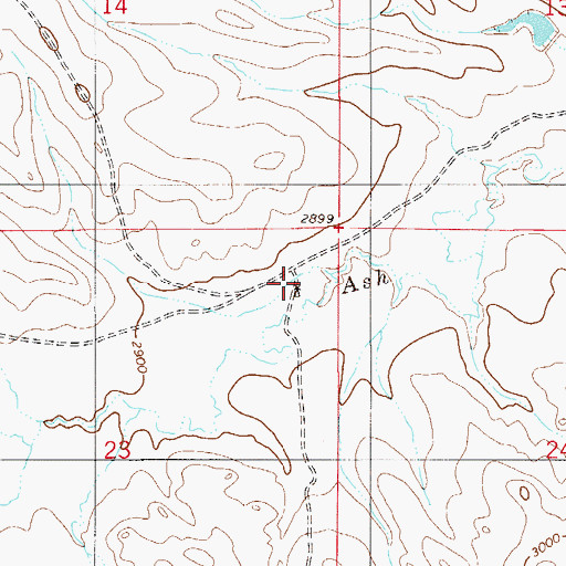 Topographic Map of 05N55E23AADB01 Well, MT