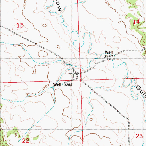 Topographic Map of 05N29E15DDDA01 Well, MT