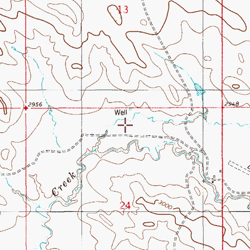 Topographic Map of 05N56E24ABBB01 Well, MT