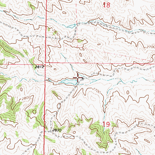 Topographic Map of 05N42E19CABC01 Well, MT