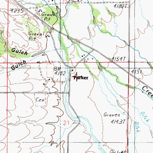 Topographic Map of 05N01E21AB__01 Well, MT