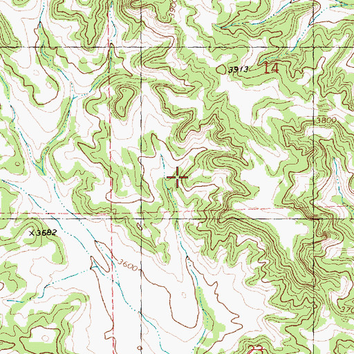 Topographic Map of 05N27E14CCDA01 Well, MT