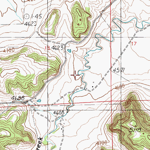 Topographic Map of 05N16E18D___01 Well, MT