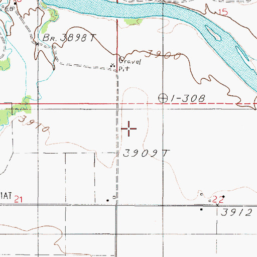 Topographic Map of 05N02E22BB__01 Well, MT