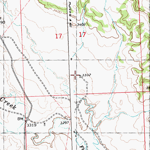 Topographic Map of 05N29E17CDAD01 Well, MT