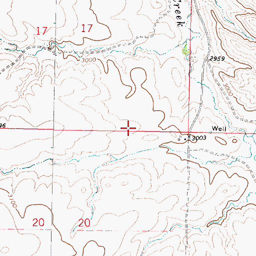 Topographic Map of 05N41E16CCCD02 Well, MT