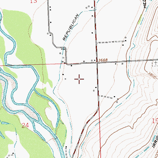 Topographic Map of 05N21W24AA__01 Well, MT