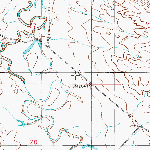 Topographic Map of 05N56E17DD__01 Well, MT