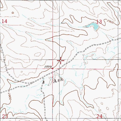 Topographic Map of 05N55E13CC__01 Well, MT