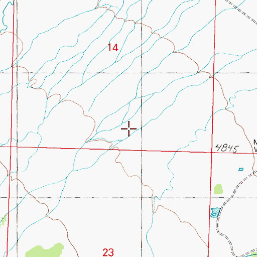 Topographic Map of 05N10W14DC__01 Well, MT