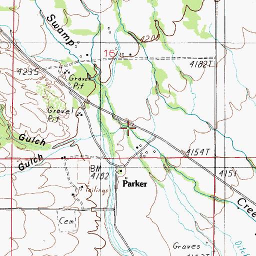 Topographic Map of 05N01E16DC__01 Well, MT