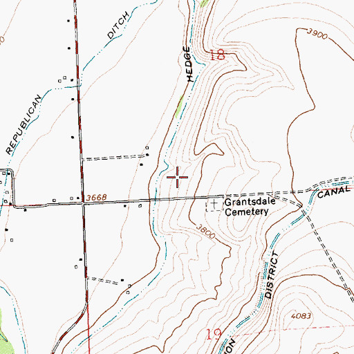 Topographic Map of 05N20W18CDDB01 Well, MT