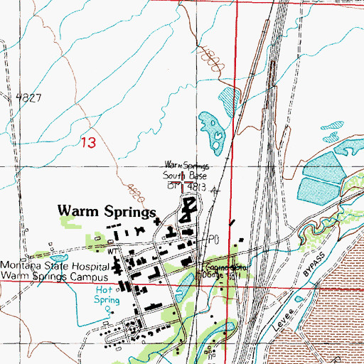 Topographic Map of 05N10W13DA__01 Well, MT