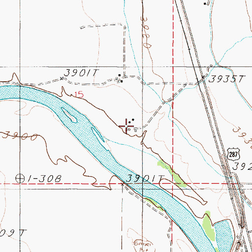 Topographic Map of 05N02E15DACB01 Well, MT