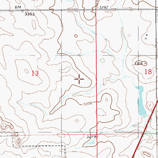Topographic Map of 05N58E13DA__01 Well, MT