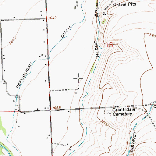 Topographic Map of 05N20W18CACC01 Well, MT