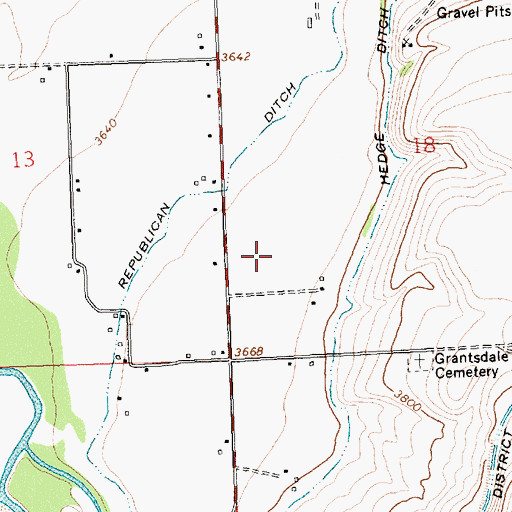 Topographic Map of 05N20W18CBCD01 Well, MT