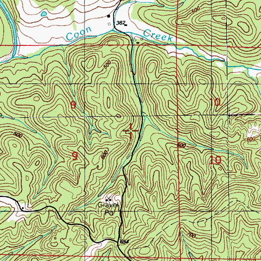 Topographic Map of J B Thompson Prospect, AR