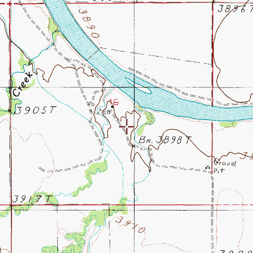 Topographic Map of 05N02E16DB__01 Well, MT