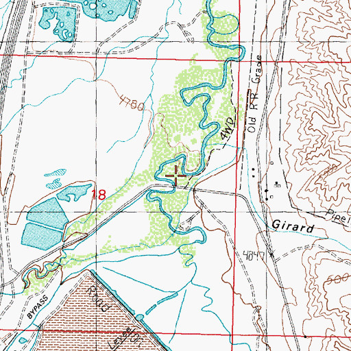 Topographic Map of 05N09W18ADCD02 Well, MT