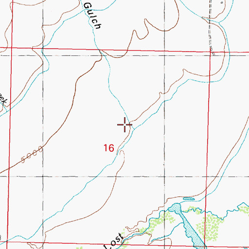 Topographic Map of 05N10W16AC__01 Well, MT
