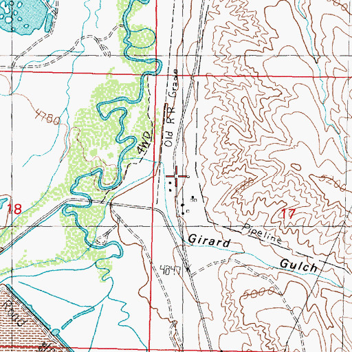 Topographic Map of 05N09W17BC__01 Well, MT