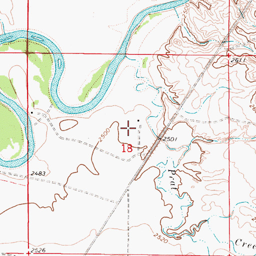 Topographic Map of 05N48E18ACBC01 Well, MT