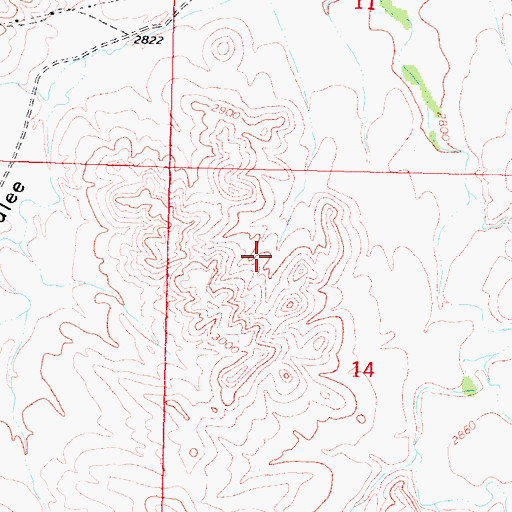 Topographic Map of 05N38E14B___01 Well, MT