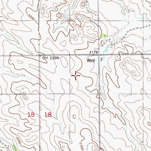 Topographic Map of 05N58E18AA__01 Well, MT