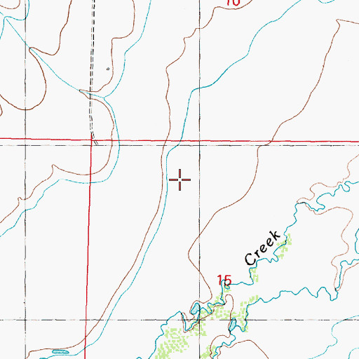 Topographic Map of 05N10W15BA__01 Well, MT