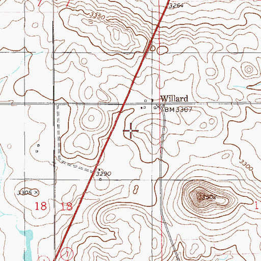 Topographic Map of 05N59E18AAAB01 Well, MT