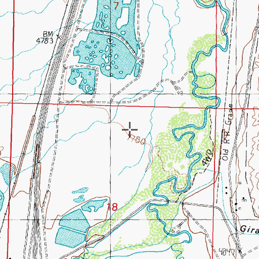 Topographic Map of 05N09W18AB__01 Well, MT