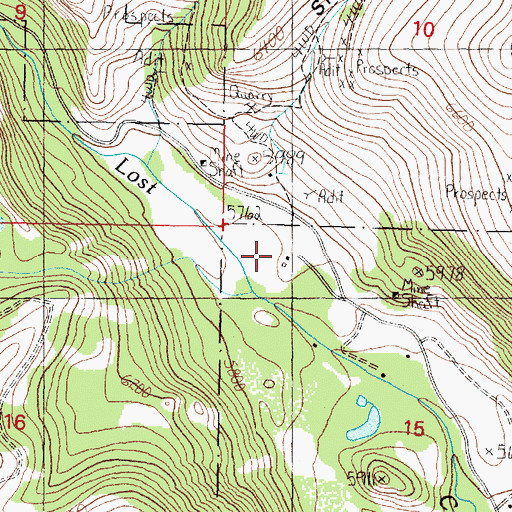 Topographic Map of 05N11W15BBAC01 Well, MT